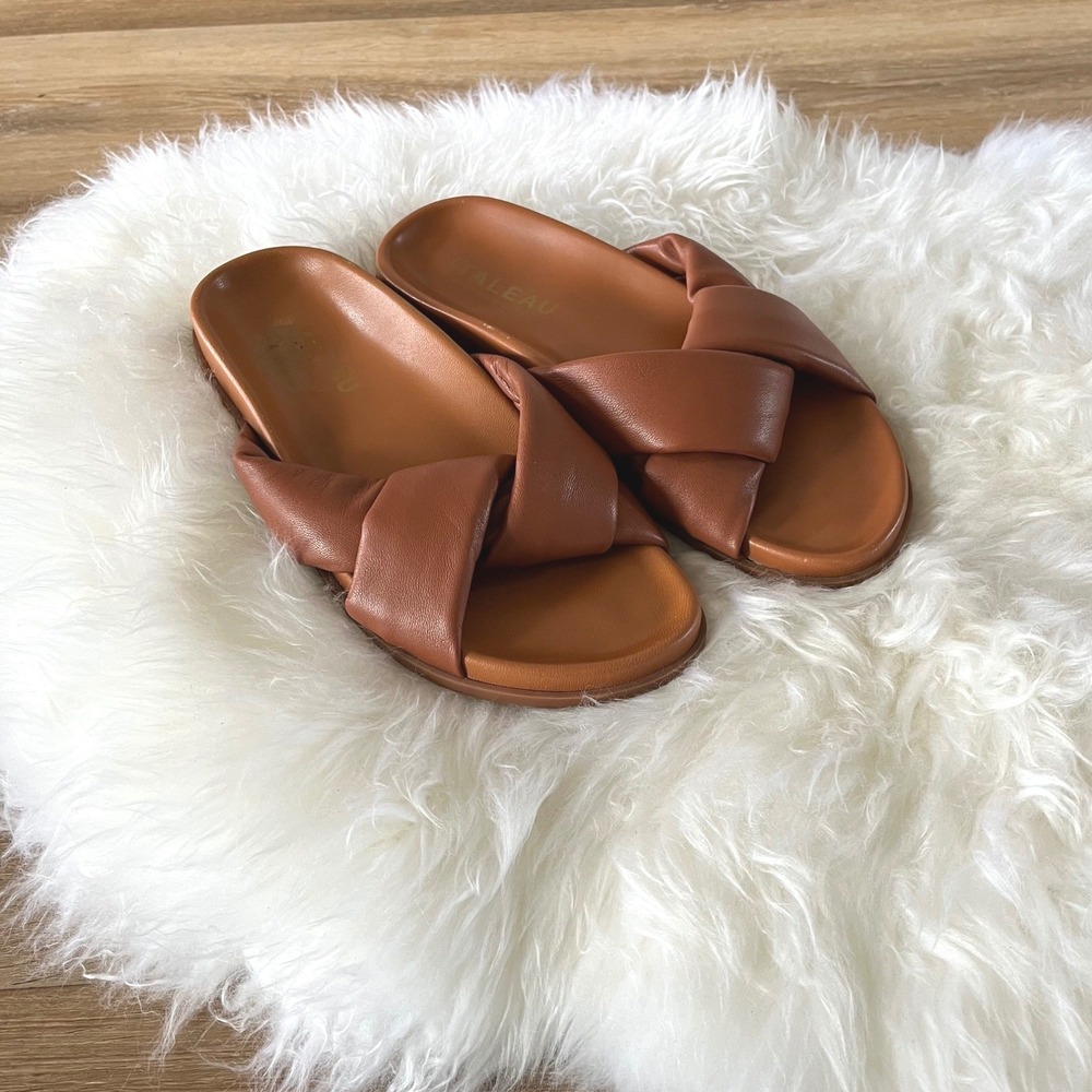 Italian Morgana Leather Sandals Brown 8